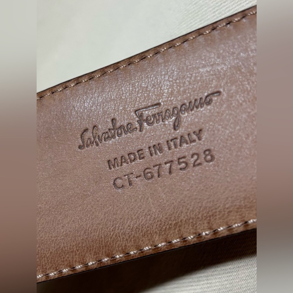 EUC Navy Ferragamo Belt